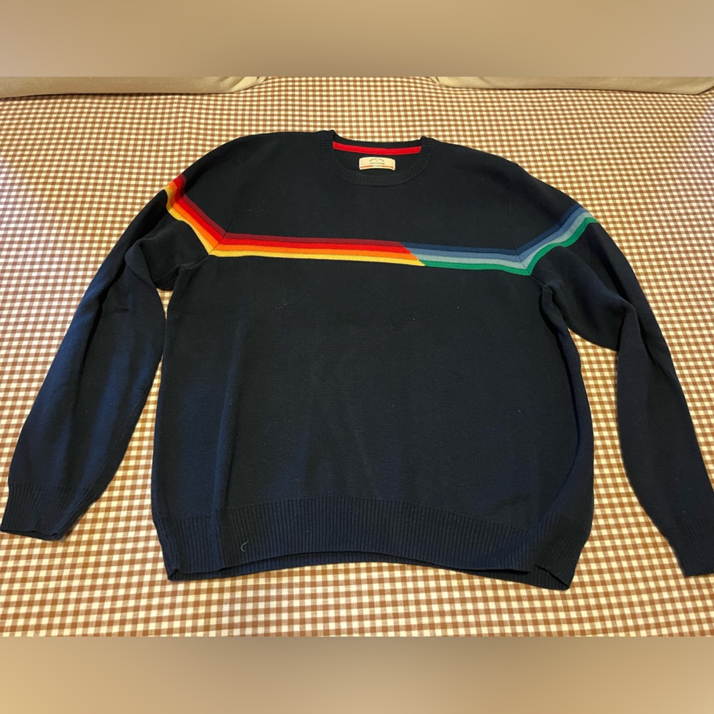 Marine Layer Men's Sweater with Colorful Stripes